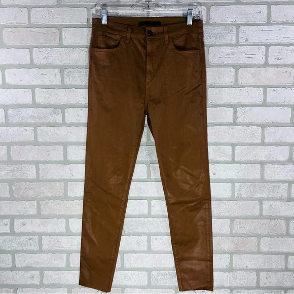Joe's Jeans The Charlie High Rise Skinny Coated Jeans in Maple Size 29 - Picture 4 of 11